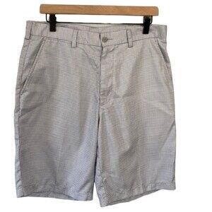 PGA Tour 10” Golf Check Print Shorts Athletic Activewear Lightweight Chino